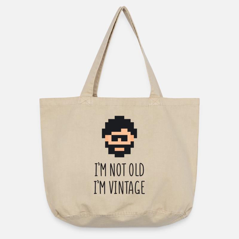 Ich bin nicht alt Ich bin Vintage - Vintage-Washed Shopper - Vintage Sand 