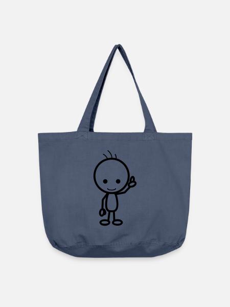 männchen - Vintage-Washed Shopper - Vintage Denim