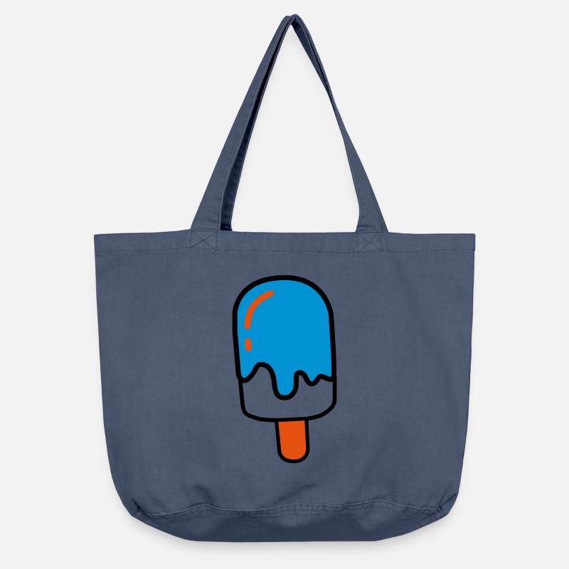 ice cream - Vintage-washed Shopper - vintage denim