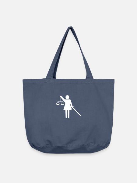 Justizia - Vintage-Washed Shopper - Vintage Denim