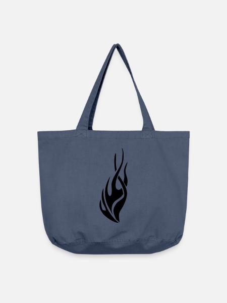 tribal flame - Vintage-Washed Shopper - Vintage Denim