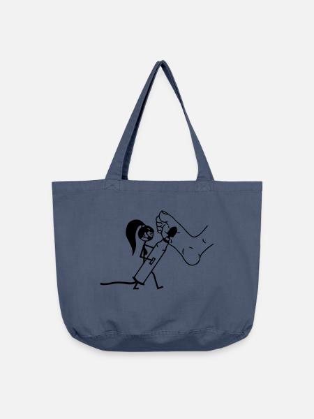 Podologe Fußpflege - Vintage-Washed Shopper - Vintage Denim