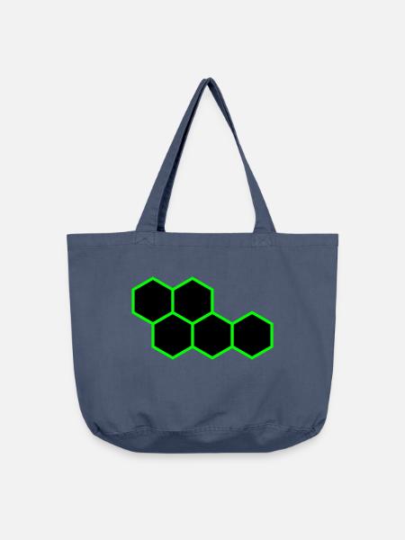 Hexagon - Vintage-Washed Shopper - Vintage Denim