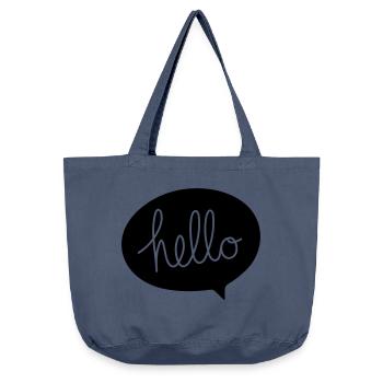 HELLO Sprechblase - Vintage-Washed Shopper - Vintage Denim - Vorne