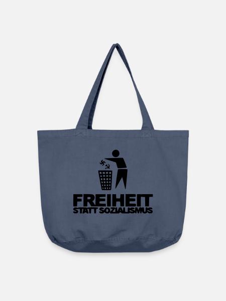 Freiheit statt Sozialismus - Vintage-Washed Shopper - Vintage Denim