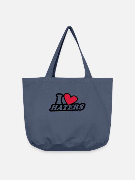 I Love Haters - Vintage-Washed Shopper - Vintage Denim