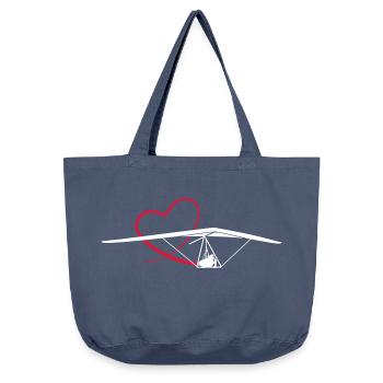 herzflug hängegleiter Geschenk - Vintage-Washed Shopper - Vintage Denim - Vorne
