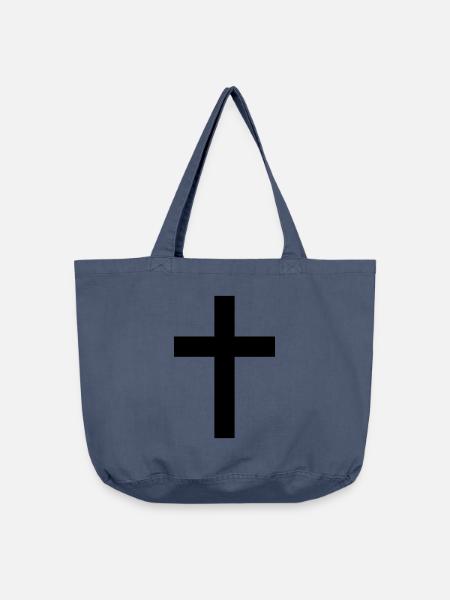 Christian Cross - Vintage-Washed Shopper - Vintage Denim