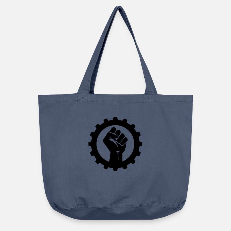 EBM Logo 19 (Vector) - Vintage-Washed Shopper - Vintage Denim