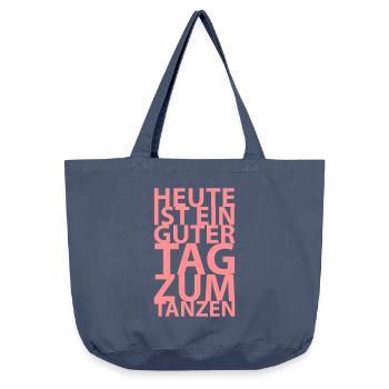 Heute ist ein guter Tag zum tanzen - Vintage-Washed Shopper - Vintage Denim - Vorne