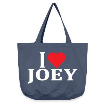 nom du t-shirt J’aime Joey idée cadeau de t-shirt - Sac cabas vintage délavé - vintage bleu jeans - Devant