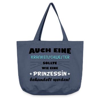 Krankenschwester - Prinzessin - Vintage-Washed Shopper - Vintage Denim - Vorne
