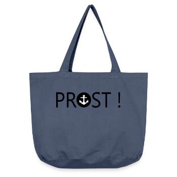 Bier trinken Bierglas Prost Bierhumpen Bierkrug - Vintage-Washed Shopper - Vintage Denim - Vorne