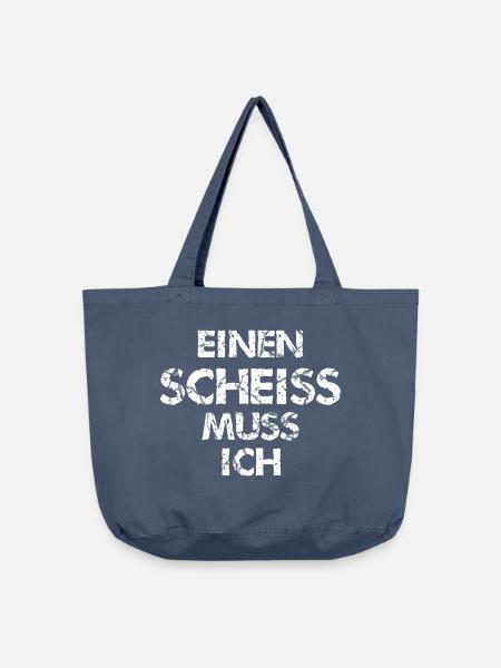einen Scheiss muss ich - Vintage-Washed Shopper - Vintage Denim