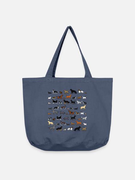 Viele Hunde gehen 2 - Vintage-Washed Shopper - Vintage Denim