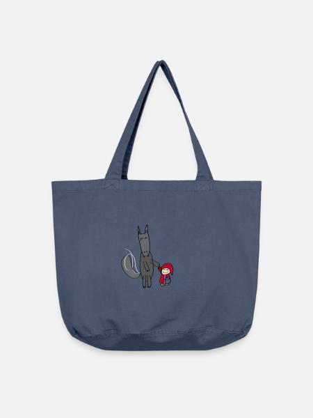 Der Wolf und Rotkäppchen - Vintage-Washed Shopper - Vintage Denim
