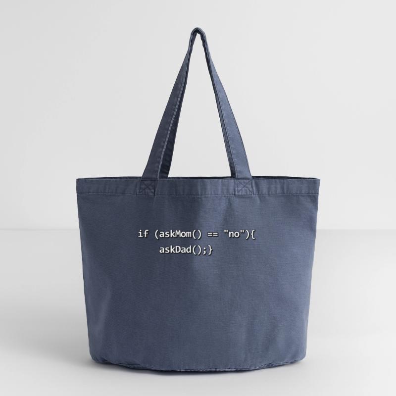 Wenn IF Mutter Vater Quellcode Programmierer Nerd Vintage-Washed Shopper