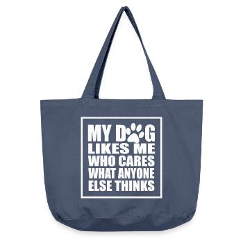 Hund Hunde lustige Sprüche - Vintage-Washed Shopper - Vintage Denim - Vorne
