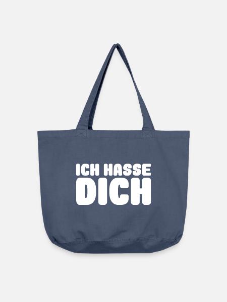 ich hasse dich - Vintage-Washed Shopper - Vintage Denim