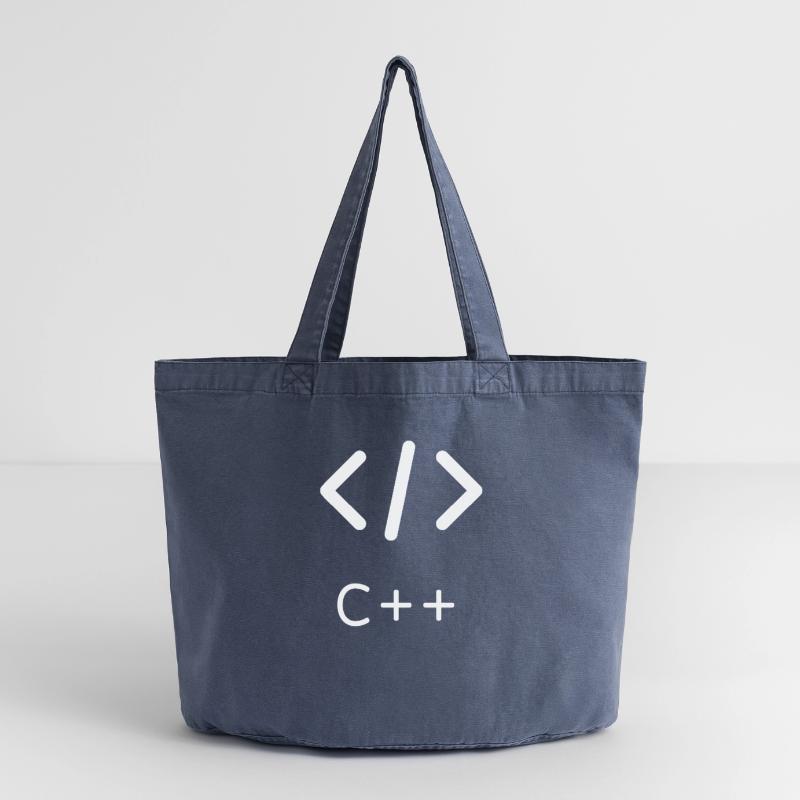 C++ programming language programmer programming Vintage-washed Shopper