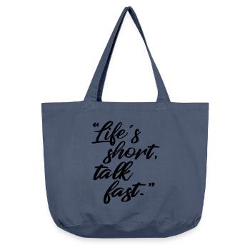 Proverbes - Sac cabas vintage délavé - vintage bleu jeans - Devant
