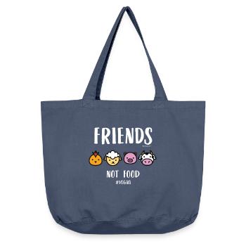 Friends Not Food #VEGAN - Vintage-Washed Shopper - Vintage Denim - Vorne