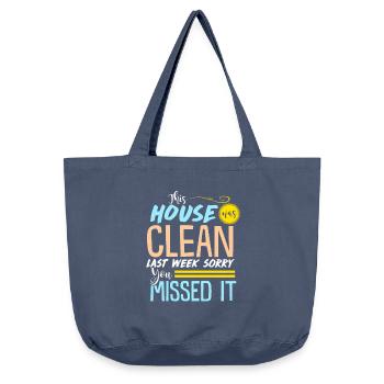 Lustiges sauberes Haus - Vintage-Washed Shopper - Vintage Denim - Vorne
