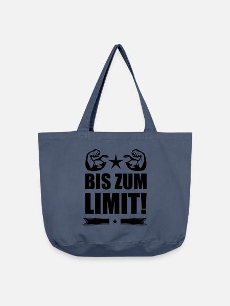 bis zum limit muskeln - Vintage-Washed Shopper - Vintage Denim