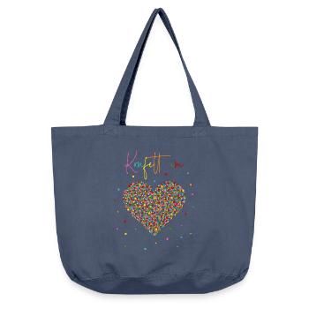 Konfetti im Herzen - Vintage-Washed Shopper - Vintage Denim - Vorne