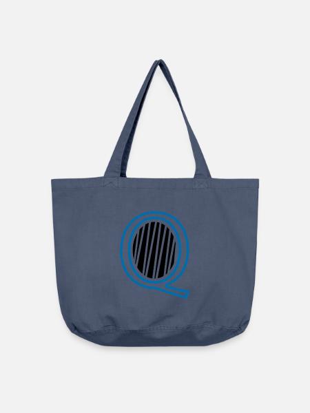 Buchstabe Q - Vintage-Washed Shopper - Vintage Denim