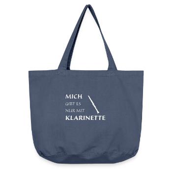 Nur mit Klarinette - Vintage-Washed Shopper - Vintage Denim - Vorne