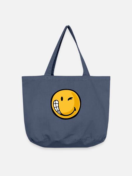 Smiley dude - Vintage-Washed Shopper - Vintage Denim