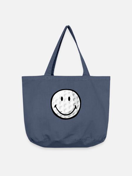 Smiley Golf Ball - Vintage-Washed Shopper - Vintage Denim