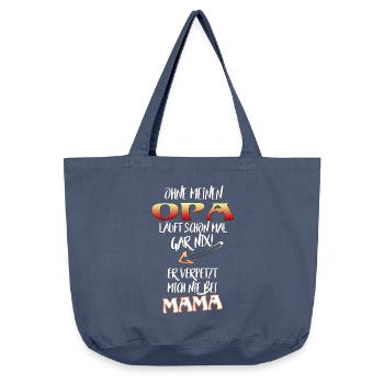 Opa verpetzt mich nie - Vintage-Washed Shopper - Vintage Denim - Vorne