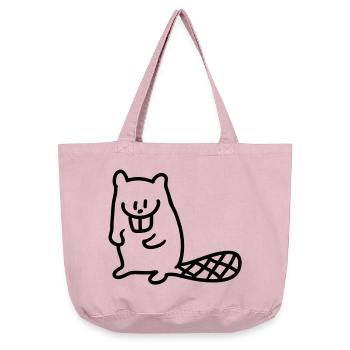 Biber - ligne - Sac cabas vintage délavé - rose vintage - Devant