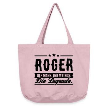 Man Myth Legend Roger - Vintage-washed Shopper - vintage rose - Front