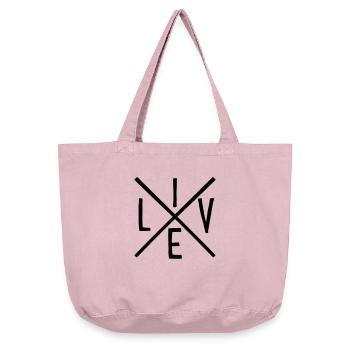 Vie - Sac cabas vintage délavé - rose vintage - Devant