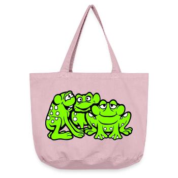 3 Frösche Team Kröte Freunde Cool Crew Lustig süß - Vintage-Washed Shopper - Vintage Rosa - Vorne