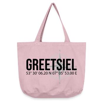 Koordinaten Greetsiel - Vintage-Washed Shopper - Vintage Rosa - Vorne