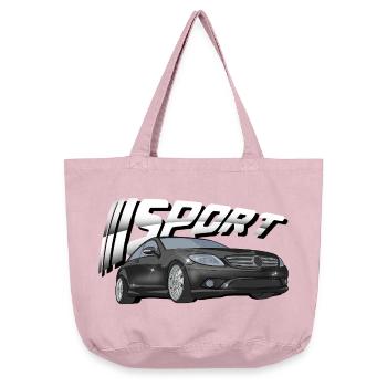 Schwarz glänzender Sportwagen cls  - Vintage-Washed Shopper - Vintage Rosa - Vorne