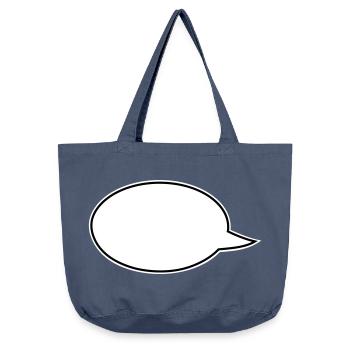 Speech Bubbles Comic Links - Vintage-washed Shopper - vintage denim - Front