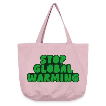 stop global warming - Vintage-washed Shopper - vintage rose - Front