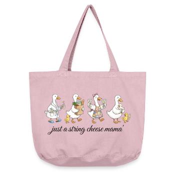 Lustiges Mama-Gänse-Hemd – Geschenk der Käse-Mama - Vintage-Washed Shopper - Vintage Rosa - Vorne