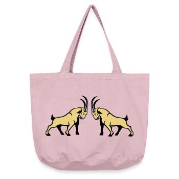Double symétrie Beige Capricorne - Sac cabas vintage délavé - rose vintage - Devant