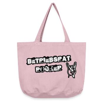 Betriebsrat Rocker white background - Vintage-Washed Shopper - Vintage Rosa - Vorne