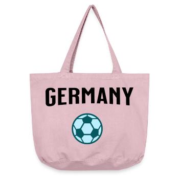 Deutschland - Germany - Fußballball Blau-Tönen - Vintage-Washed Shopper - Vintage Rosa - Vorne