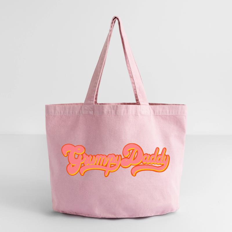Grumpy Daddy Retro Script - Color "Exploitation" Vintage-washed Shopper