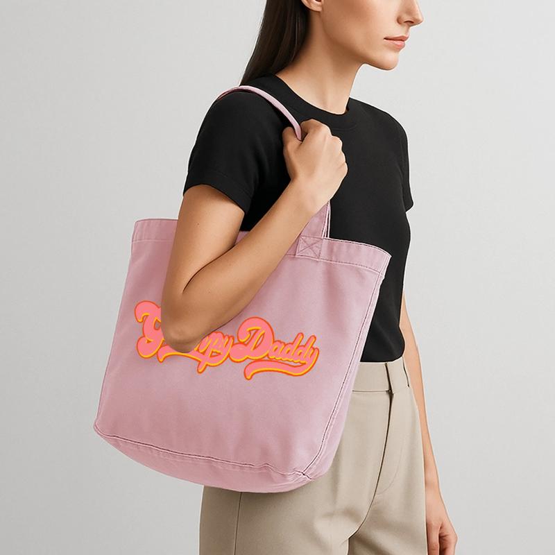 Grumpy Daddy Retro Script - Color "Exploitation" Vintage-washed Shopper