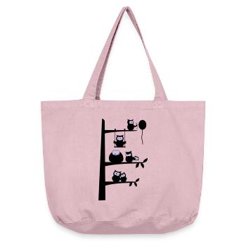 viele eulen - Vintage-Washed Shopper - Vintage Rosa - Vorne