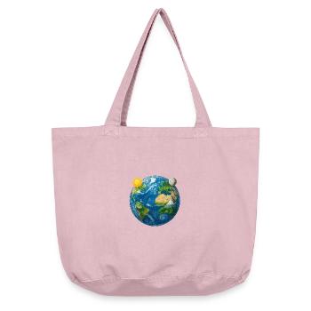 Erde - Earth - Planet Erde Universum - Vintage-Washed Shopper - Vintage Rosa - Vorne
